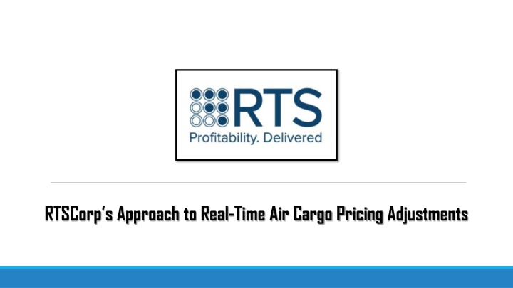 rtscorp s approach to real time air cargo pricing