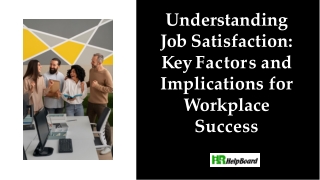 Importance of Job Satisfaction