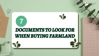 7 Documents to Look for When Buying Farmland