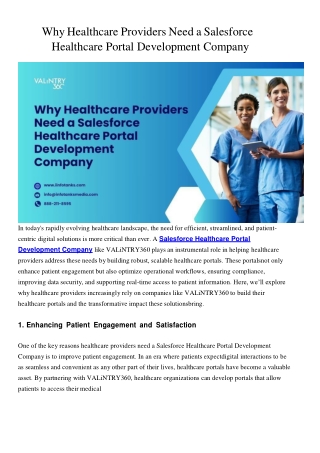 why healthcare providers need a salesforce