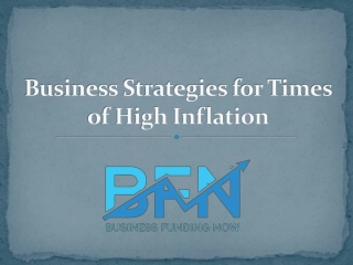 Business Strategies for Times of High Inflation