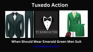 When Should Wear Emerald Green Men Suit