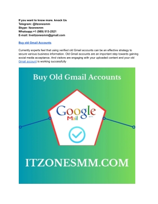Top 5 Sites To Buy Old Gmail Accounts In This Year