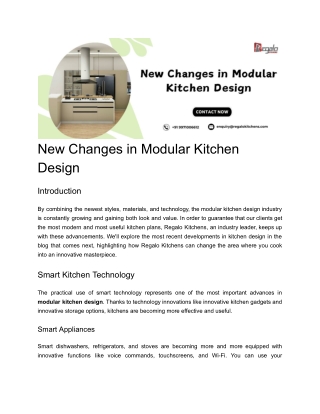new changes in modular kitchen design