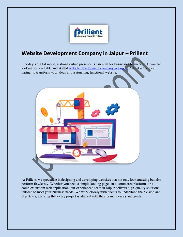 website development company in jaipur prilient