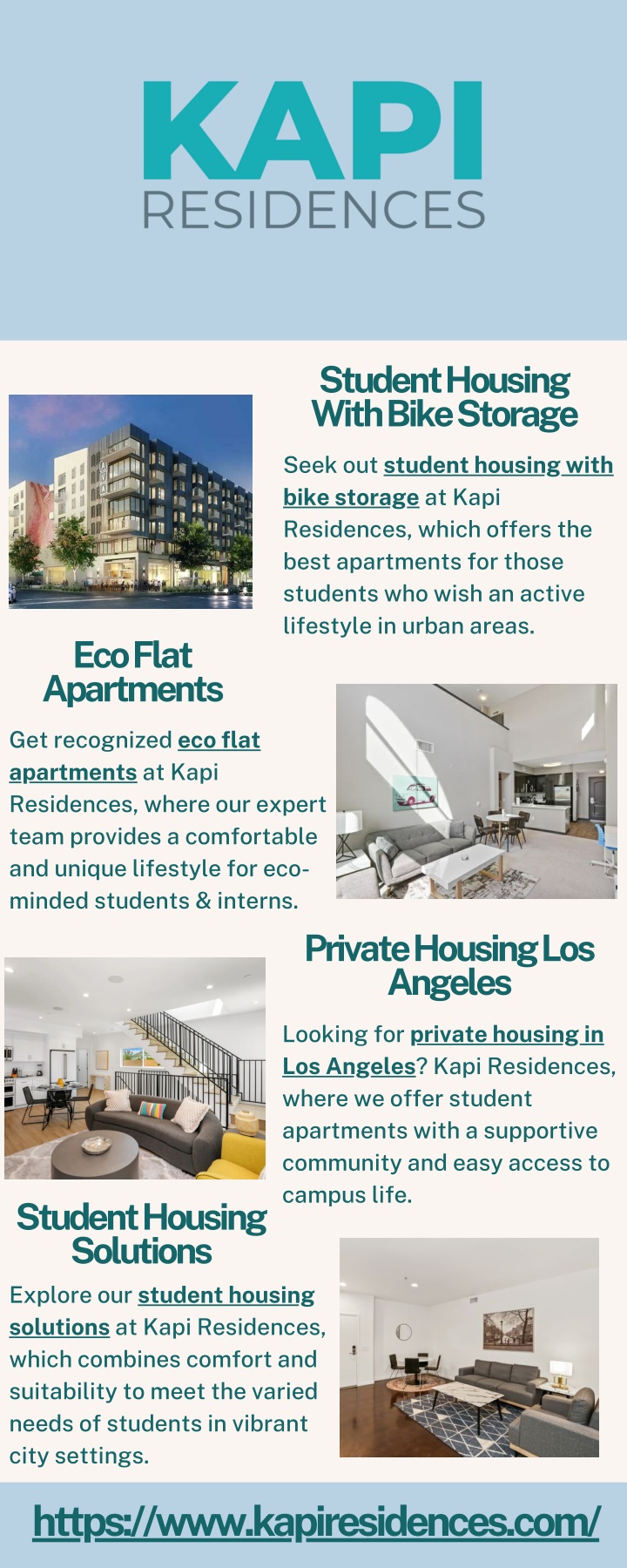 student housing with bike storage