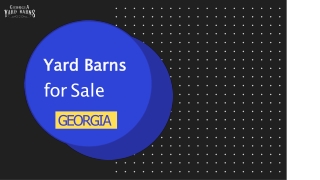 Yard Barns for Sale in Georgia