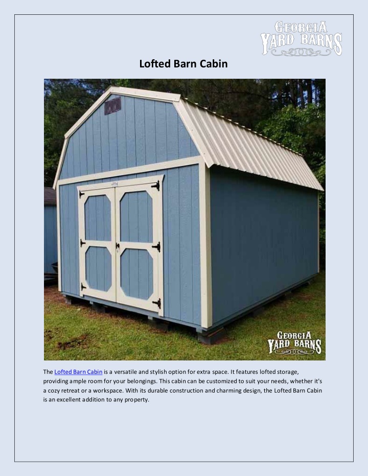 lofted barn cabin