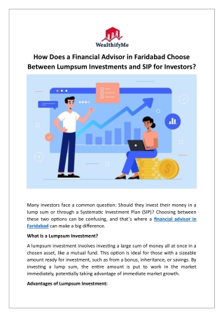 how does a financial advisor in faridabad choose