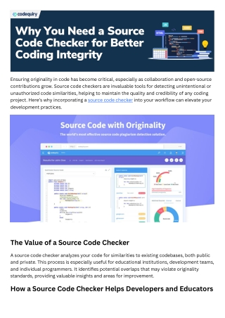 Protecting Your Code: Why You Need a Source Code Checker Today