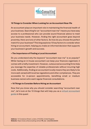 10 things to consider when looking