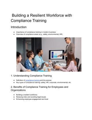 building a resilient workforce with compliance
