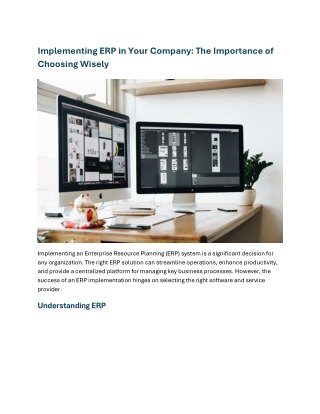 implementing erp in your company the importance