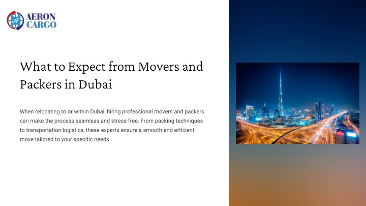 what to expect from movers and packers in dubai