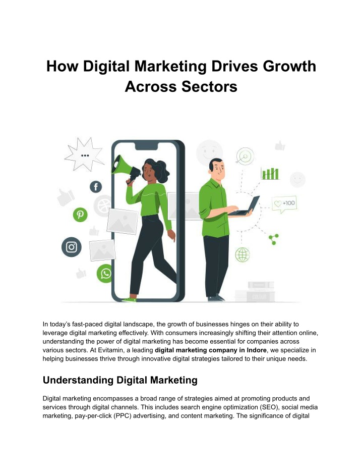 how digital marketing drives growth across sectors