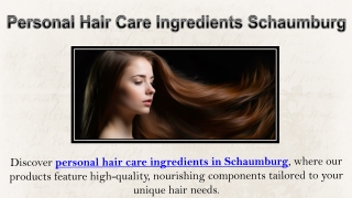 Personal Hair Care Ingredients Schaumburg