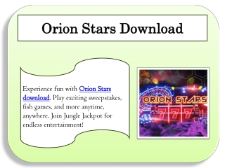 Orion Stars Download
