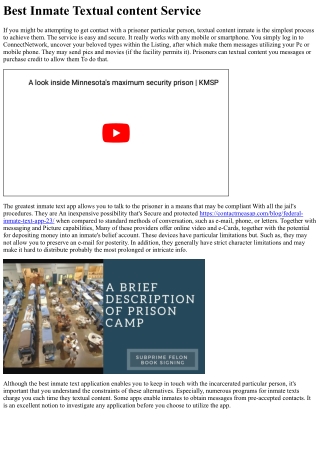 best inmate textual content service