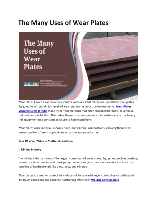 The Many Uses of Wear Plates