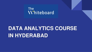 Gain In-Demand Skills: Data Analyst Course in Hyderabad