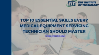 Top 10 Essential Skills Every Medical Equipment Servicing Technician Should Master