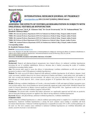 rajeswari p et al international research journal