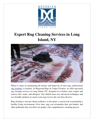 Expert Rug Cleaning Services in Long Island, NY
