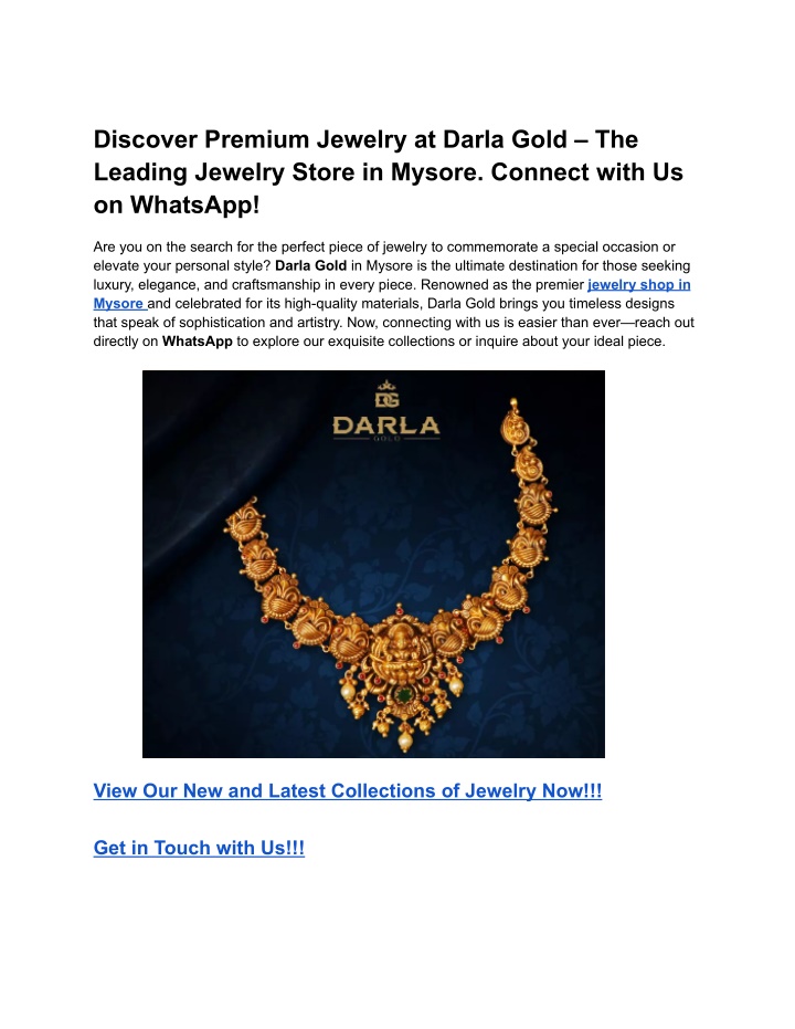 discover premium jewelry at darla gold