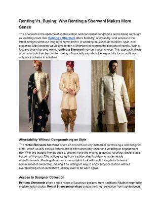 Renting Vs. Buying_ Why Renting a Sherwani Makes More Sense - Google Docs