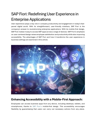 sap fiori redefining user experience