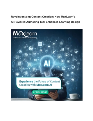revolutionizing content creation how maxlearn s