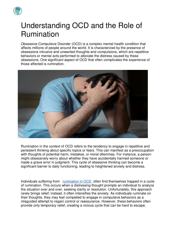 understanding ocd and the role of rumination