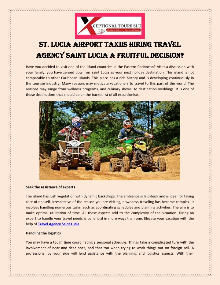 st lucia airport taxiis hiring travel st lucia