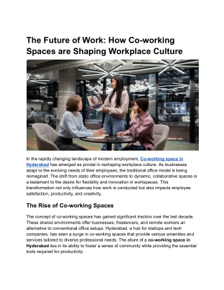 the future of work how co working spaces