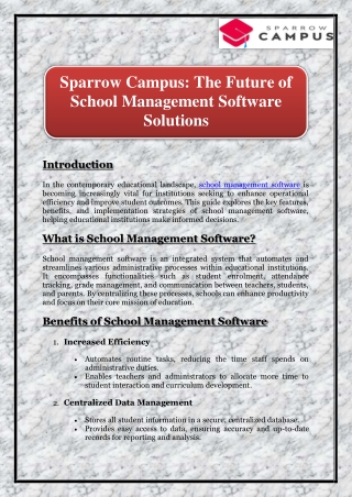 sparrow campus the future of school management