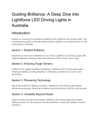 Led Driving Lights Australia-Lightforce