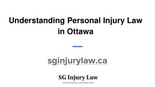 Understanding Personal Injury Law in Ottawa