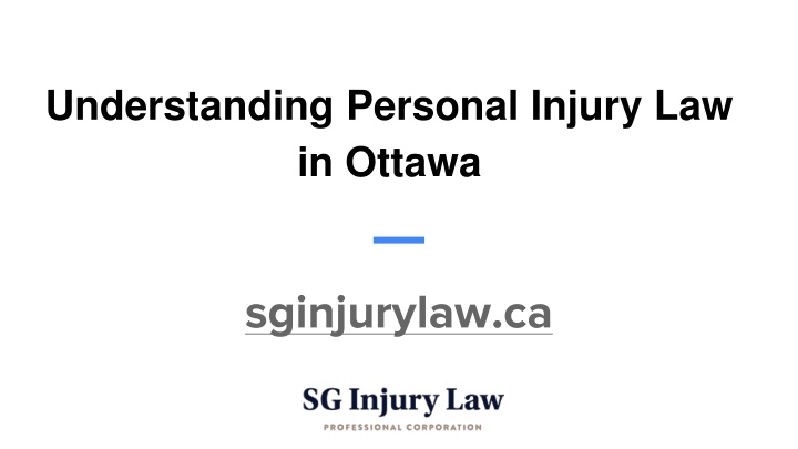 understanding personal injury law in ottawa