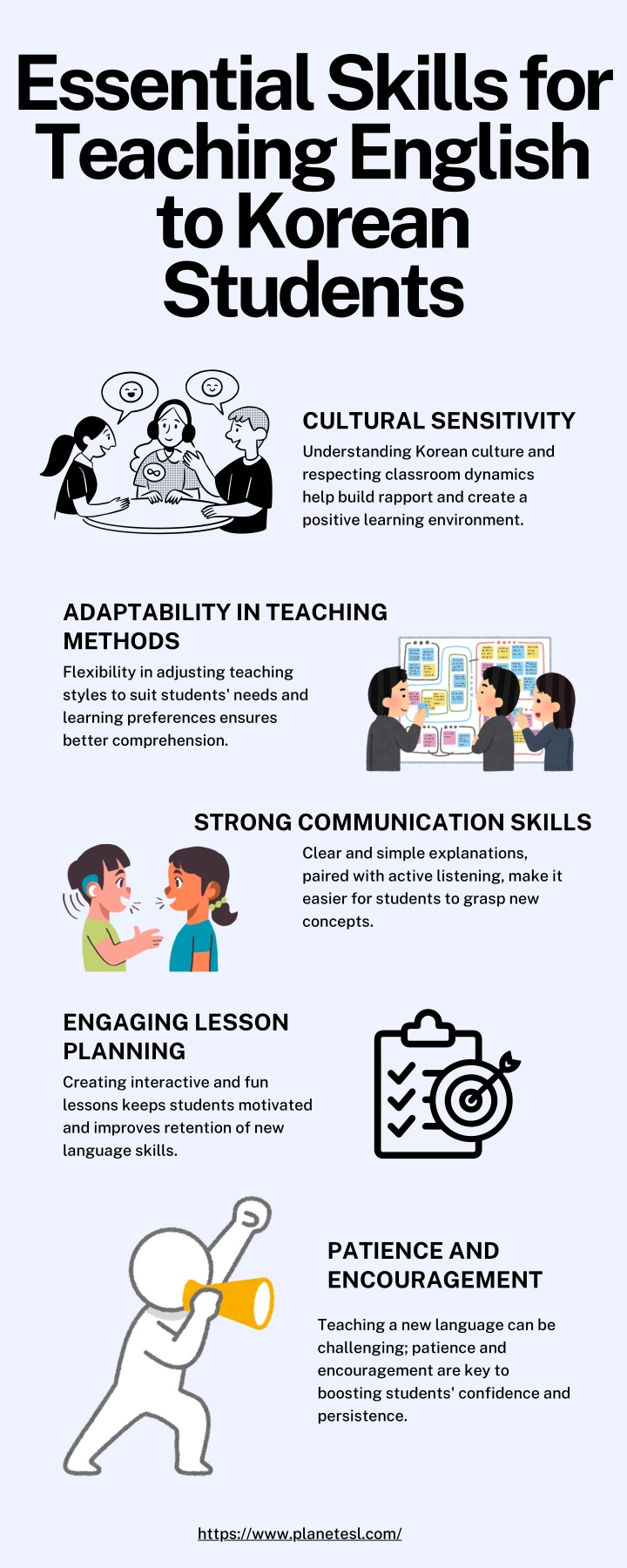 essential skills for teaching english to korean