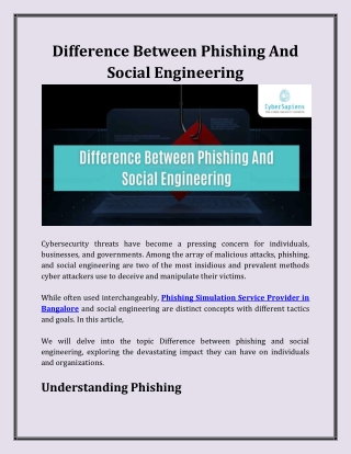 Difference Between Phishing And Social Engineering