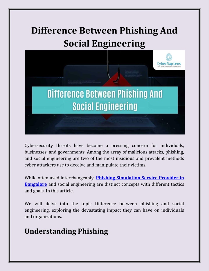 difference between phishing and social engineering