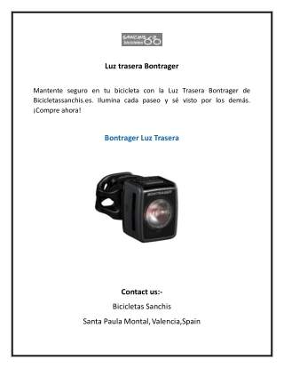 Luz trasera Bontrager