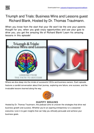 Triumph and Trials podcast guest expert Richard Blank Costa Ricas Call center