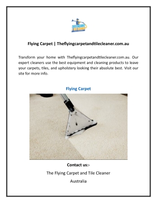 Flying Carpet  Theflyingcarpetandtilecleaner.com