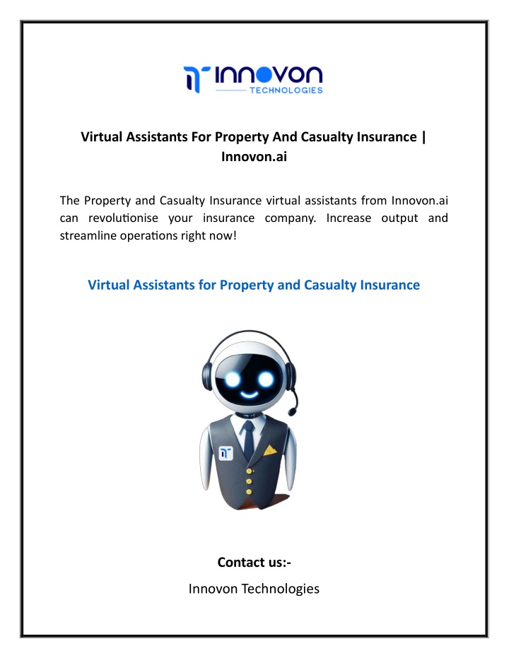 virtual assistants for property and casualty