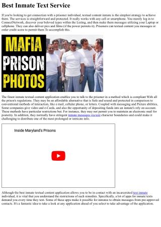 best inmate text service