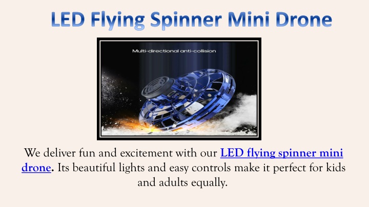 led flying spinner mini drone