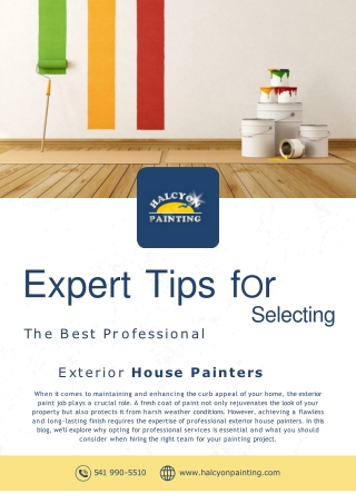 Exterior House Painting Services - Halcyon Painting