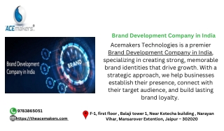 Brand Development Company in India - Acemakers Technologies