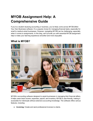 myob assignment help a comprehensive guide